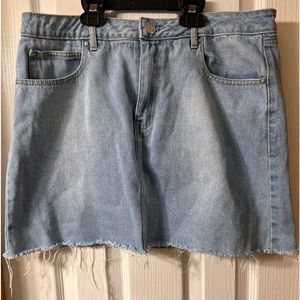 Refuge Skirt with Distressed at the Hem